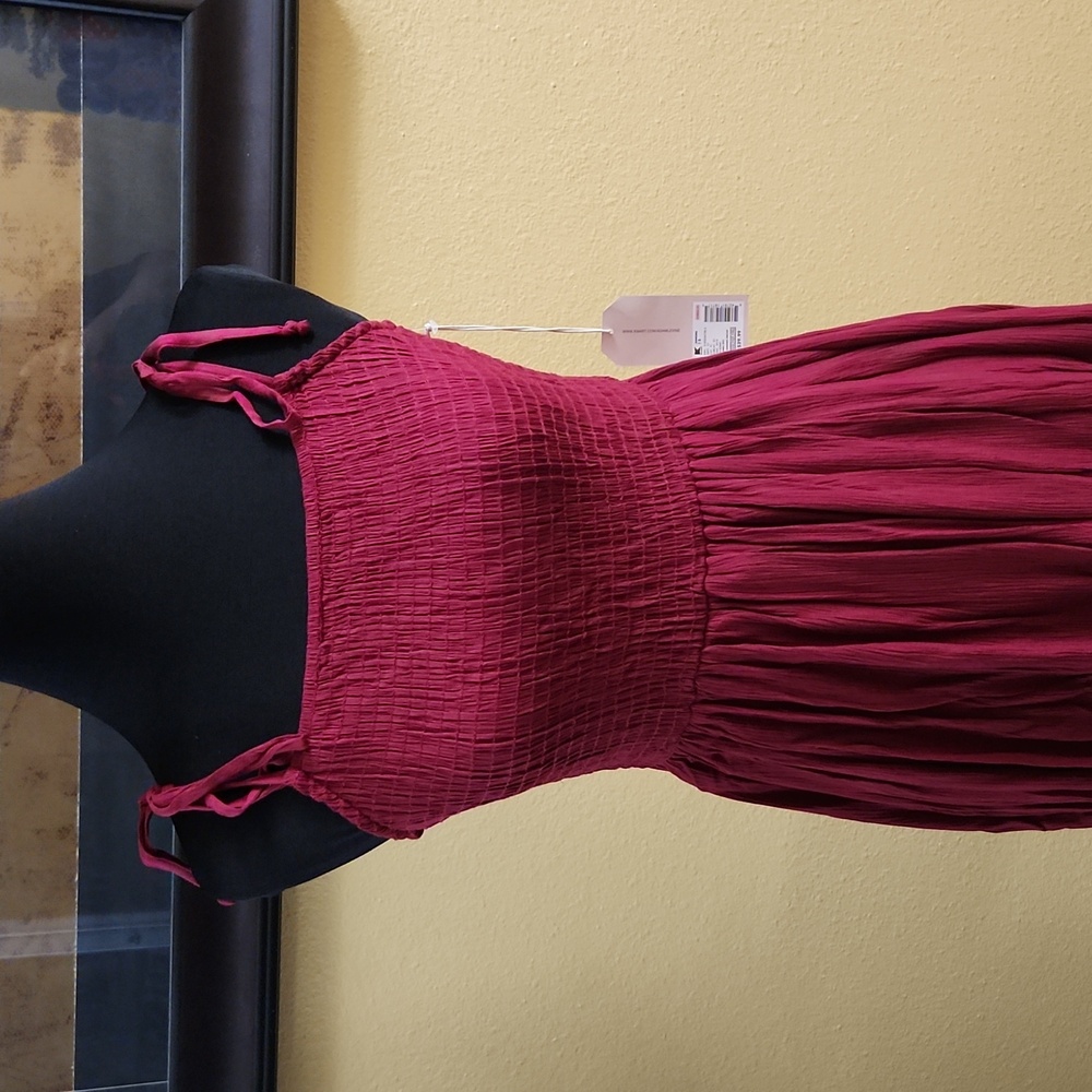 NWT Burgundy Adam Levine dress with bottom ties size S